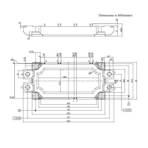 Low VCE sat Trench IGBT technology 450A IGBT Module 1700V