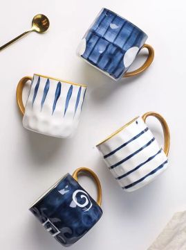 Marine - style Ceramic Mugs Set
