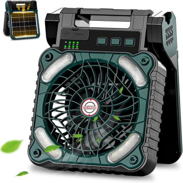 Wholesale Custom USB Rechargeable Solar Fan - Portable Foldable Camping Light