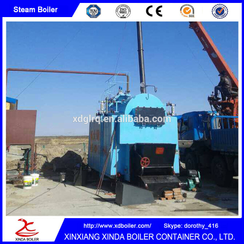 DZL Automatic Chain Grate Steam Boiler 2ton Evaporation Capacity Biomass Pellet Wood Chips or Coal Fuel Fired