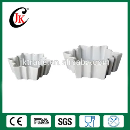 Custom Ceramic Snowflake Baking Rice Ramekin Cake Mould for Oven