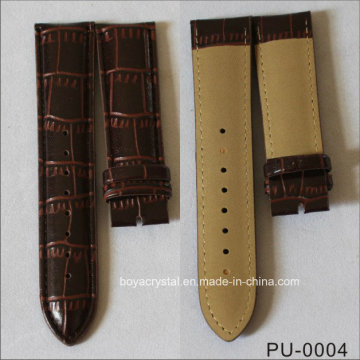 Customized Brown PU Watch Strap for Business PU-0004