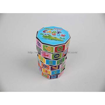 Plastic cylinder shape magic cube for kid