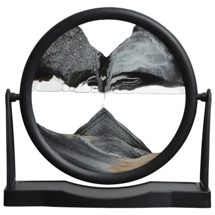 Liquid Motion Hourglass Night Light - 3D Quicksand Painting for Desktop Decor
