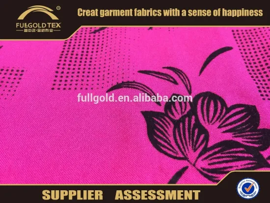 2016 fashion woven rayon fabric dot flocking fabric metallic fabric dye dyeing in keqiao fullgold