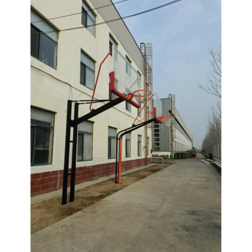 Commercial-grade buried basketball hoop for parks