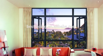 French wood clad cheap aluminum casement window by China alibaba