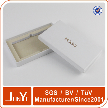 custom design cardboard wallet gift white box packaging
