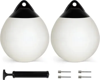 Inflatable Mooring Buoy with Needles and Pump - Choose Size and Color