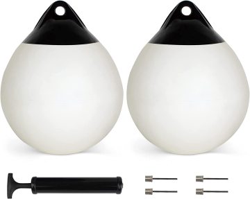 Inflatable Mooring Buoy with Needles and Pump - Choose Size and Color