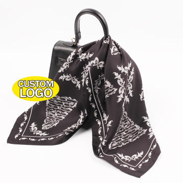 Wholesale Custom Logo Pure Silk Scarves for Women