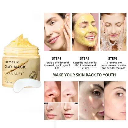 Turmeric Mud Mask for Deep Cleansing Facial Clay Skincare
