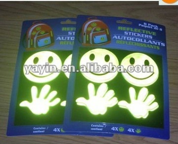 Lovely smiling reflective sticker
