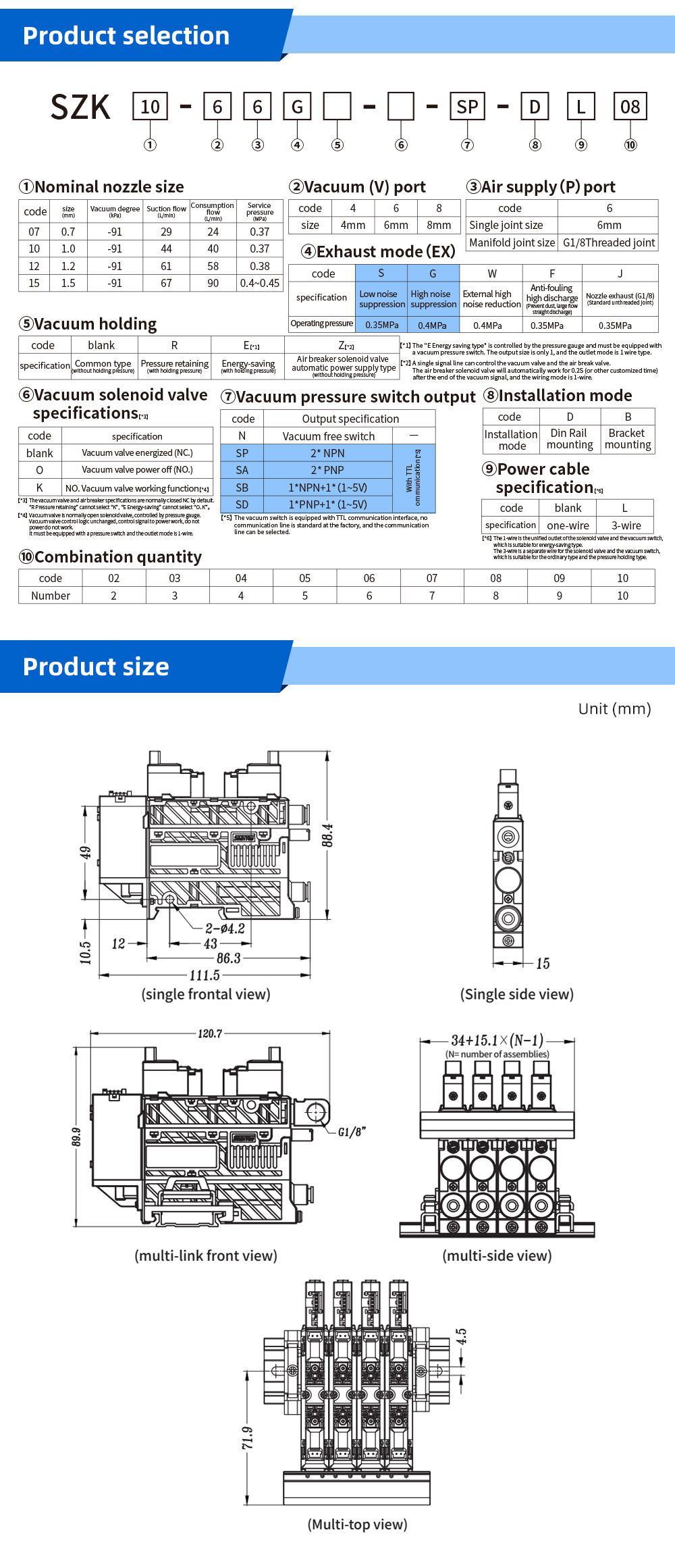 Multi-unit vacuum generator built-in noise reduction_02