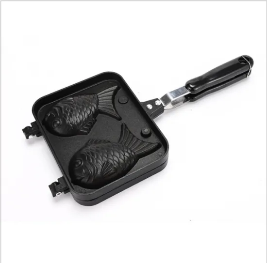 Carbon Steel Metal Fish Shape Cake Pan for Baking Basket and Air Frying Pizza Plate