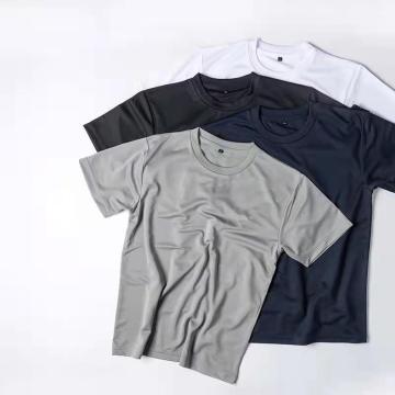 Camiseta elástica de manga corta de secado rápido para hombre