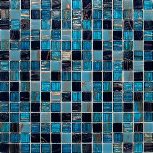 Mixed Glass Swimming Pool Gold Lines Tiles