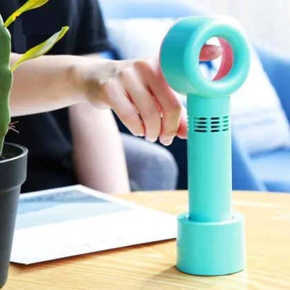Portable Bladeless Fan: USB Mini Chargeable Handheld Leafless Desktop Fan for Eyelash Extension Glue Dryer