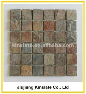Natural Rustic Slate Wall 12x12 Mosaic Tile
