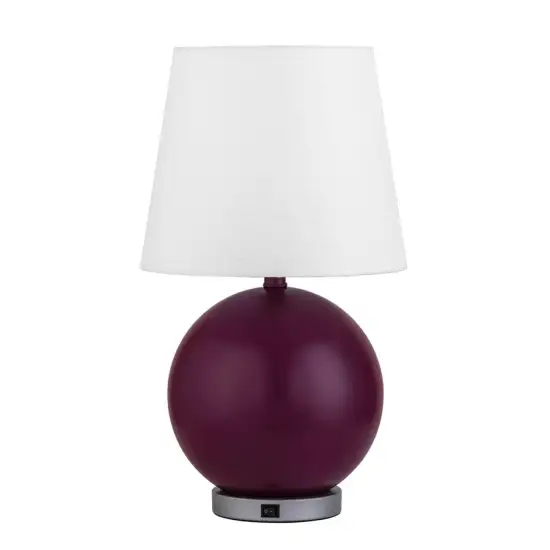 Dynamic Scheme Hotel Round Table Lamp with Round Base and Tapered Shade