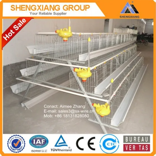 A type galvanized layer chicken cage for Nigeria