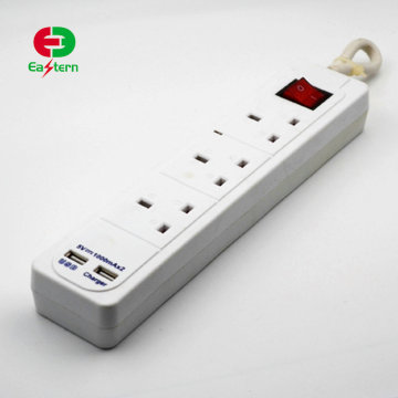 GCC-Zertifikate SASO / G-Mark-Zulassung Universal-Mehrfachsteckdosen-Verlängerungskabel UK USB-Mehrfachsteckdosen-Verlängerungssteckdose