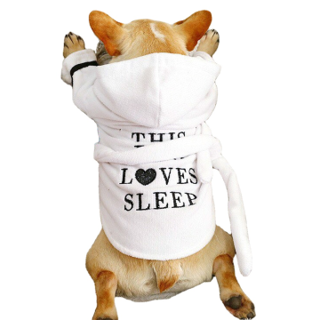 Leisure Soft absorbent cotton hoodie pet bathrobe