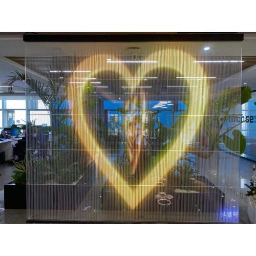 Écran d&#39;affichage LED transparent en verre LED