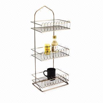 French Style 3-tier Space Saver, 262 x 180 x 642mm Size, Black Painted