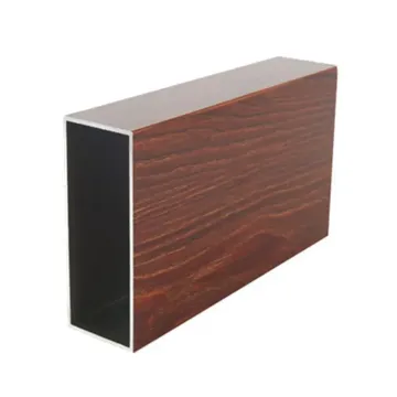 Aluminum Profile Customized Color Wood Grain Square Profile