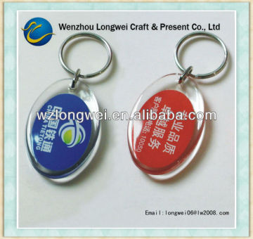 popular photo insert acrylic clear keychain/printed acrylic keychain