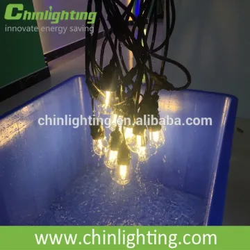 LED Weatherproof string lights 48feet with 24LEDS S14 edison filament bulbs IP65