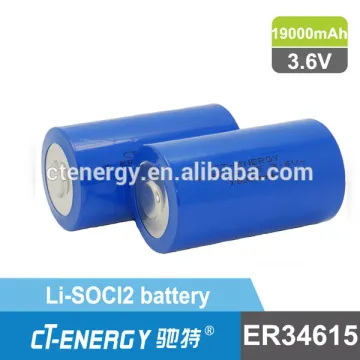 high voltage high density battery Li-SOCI2 battery 3.6V lithium battery ER34615