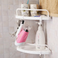 Stainless Steel Tube Bathroom Organizer Floor Stand Shower Caddy with Plastic Shelves