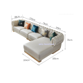 High Quality Wide Three Seats Light Luxury Sofa