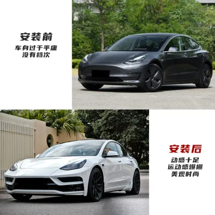 High Quality ST Style Car Bumper Body Kit for Tesla Model 3