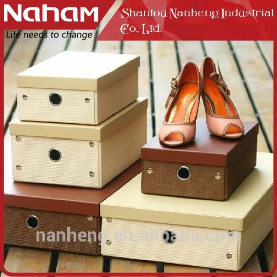 Wholesale Foldable Cardboard printed Storage shoe storage box