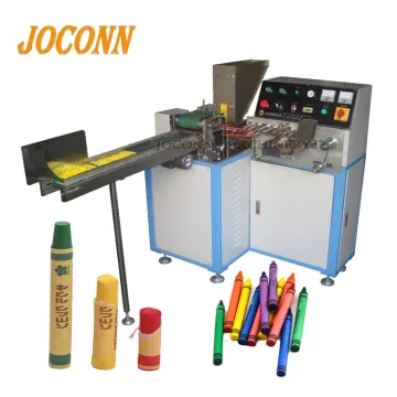 Automatic 14mm Wax Crayon Labeling Machine: Customized Oil Painting Sticks Paper Label Wrapping Equipment