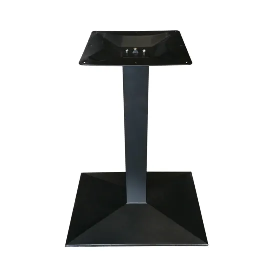 Big square Bevel Black Cast Iron Furniture Restaurant Table Base