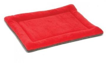 Red and gray pet blanket