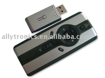 Multimedia wireless presenter with laser pointer