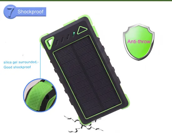 Solar power bank,8000mAh Li-Polymer battery power bank