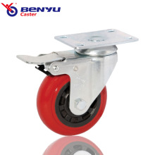 5 Inch Medium-Duty Polyurethane Casters with Brake