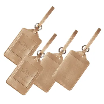 Personalised Waterproof PU Leather Luggage Tag with String