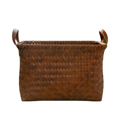 American-Made Rattan Storage Basket for Clothing and Laundry