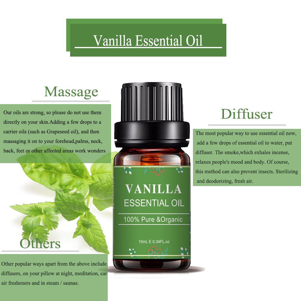 Factory Supply Fragrance Vanilla Essential Oil For Massage