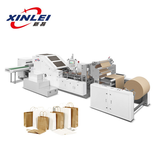 Semi Automatic Square Bottom Paper Shopping Bag Machine