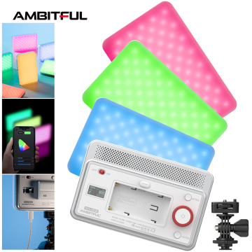 Ambitful VL15B Bi-color &amp; VL15C RGB Pannello LED a colori a colori per GoPro &amp; Tiktok