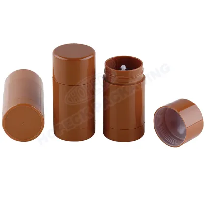 round plastic deodorant stick container
