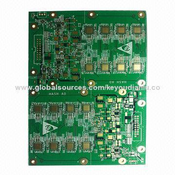 Substrate FR4 printed circuit board 4-layer PCB with green solder mask